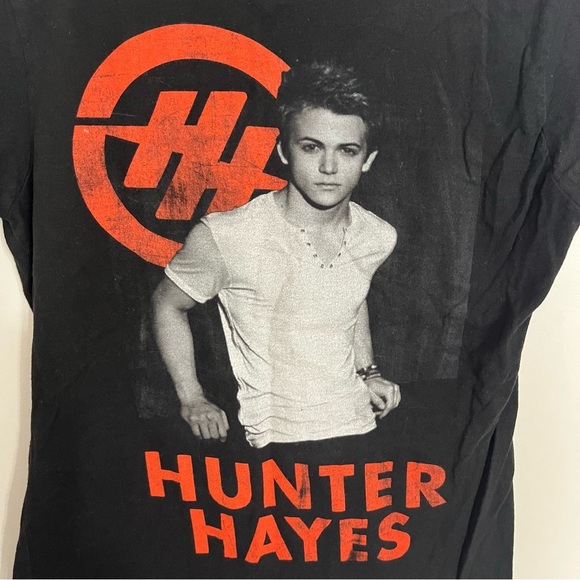Women’s Hunter Hayes Graphic T-shirt Country Music Black & Orange Size Medium - Picture 2 of 8
